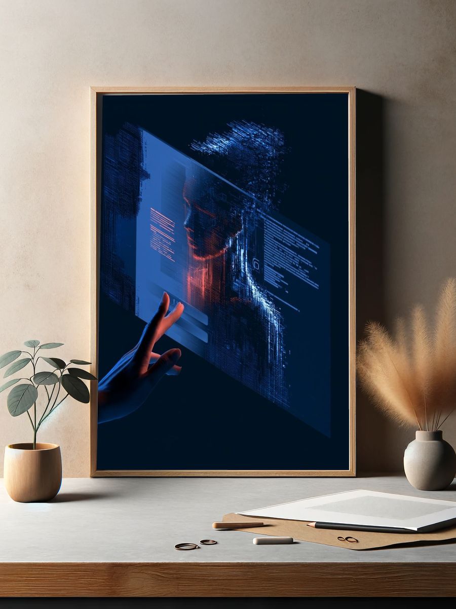 Futuristic Hologram Interface Poster. — room view 2