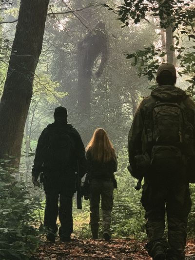 Forest Hikers Photography Poster. poster