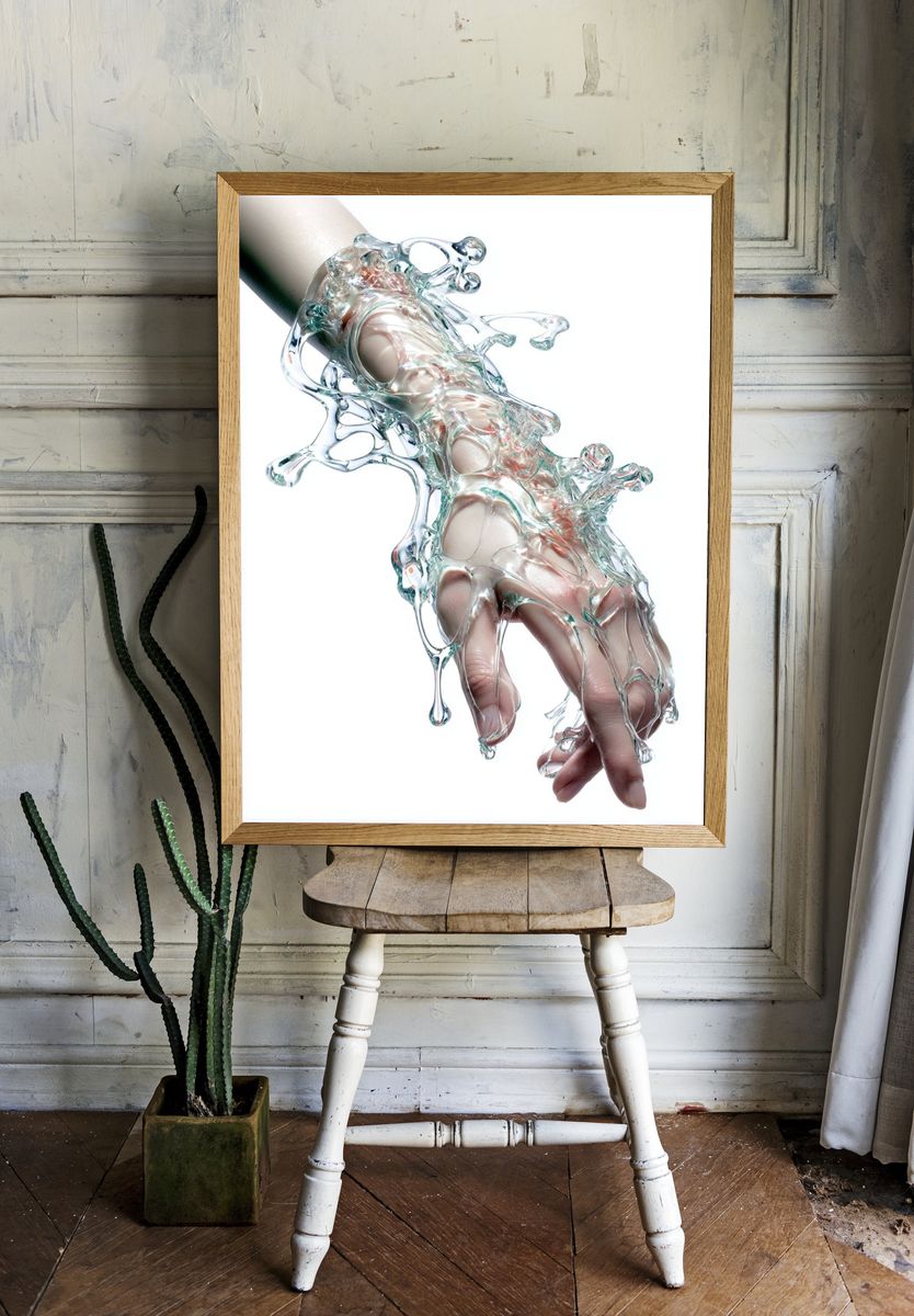 Fluid Hand Sculpture — Fine Art Print room preview