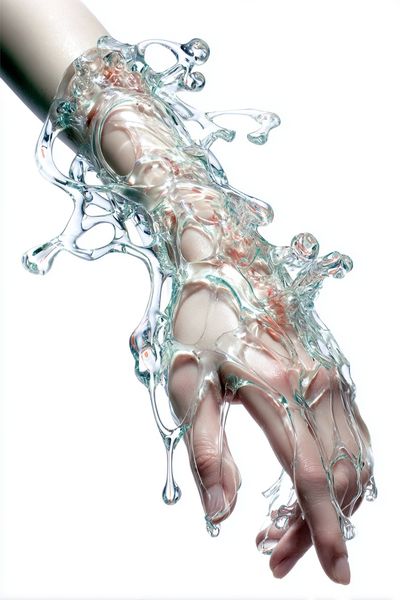 Fluid Hand Sculpture — Fine Art Print. poster print