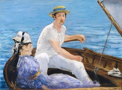 Boating (1874) painting high resolution. poster print