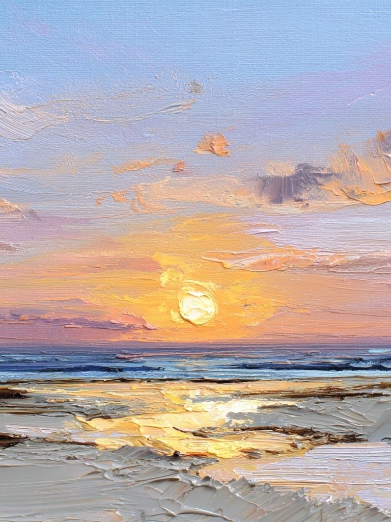 Sunset Seascape Impressionist Poster. poster — fine-art art