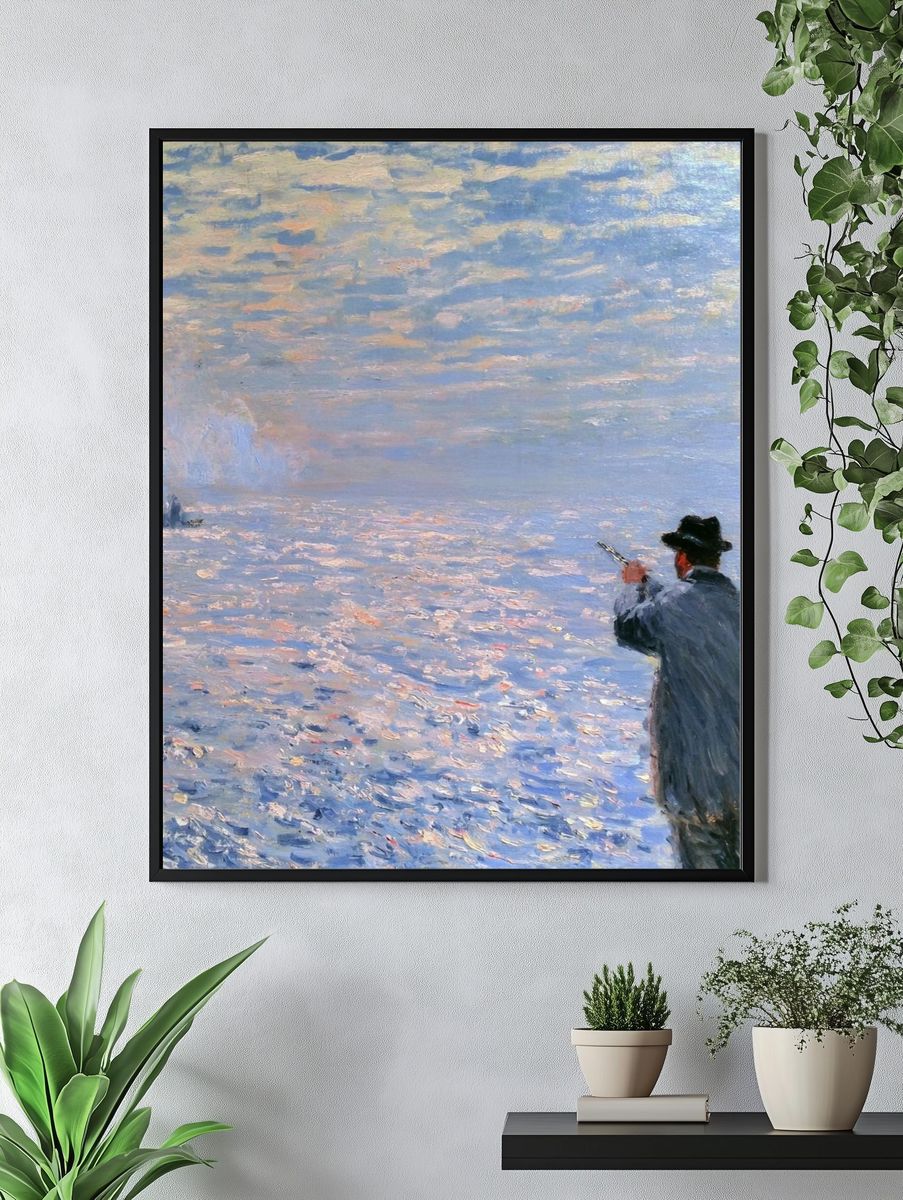 Impressionist Fisherman at Sea Poster. — room view 4