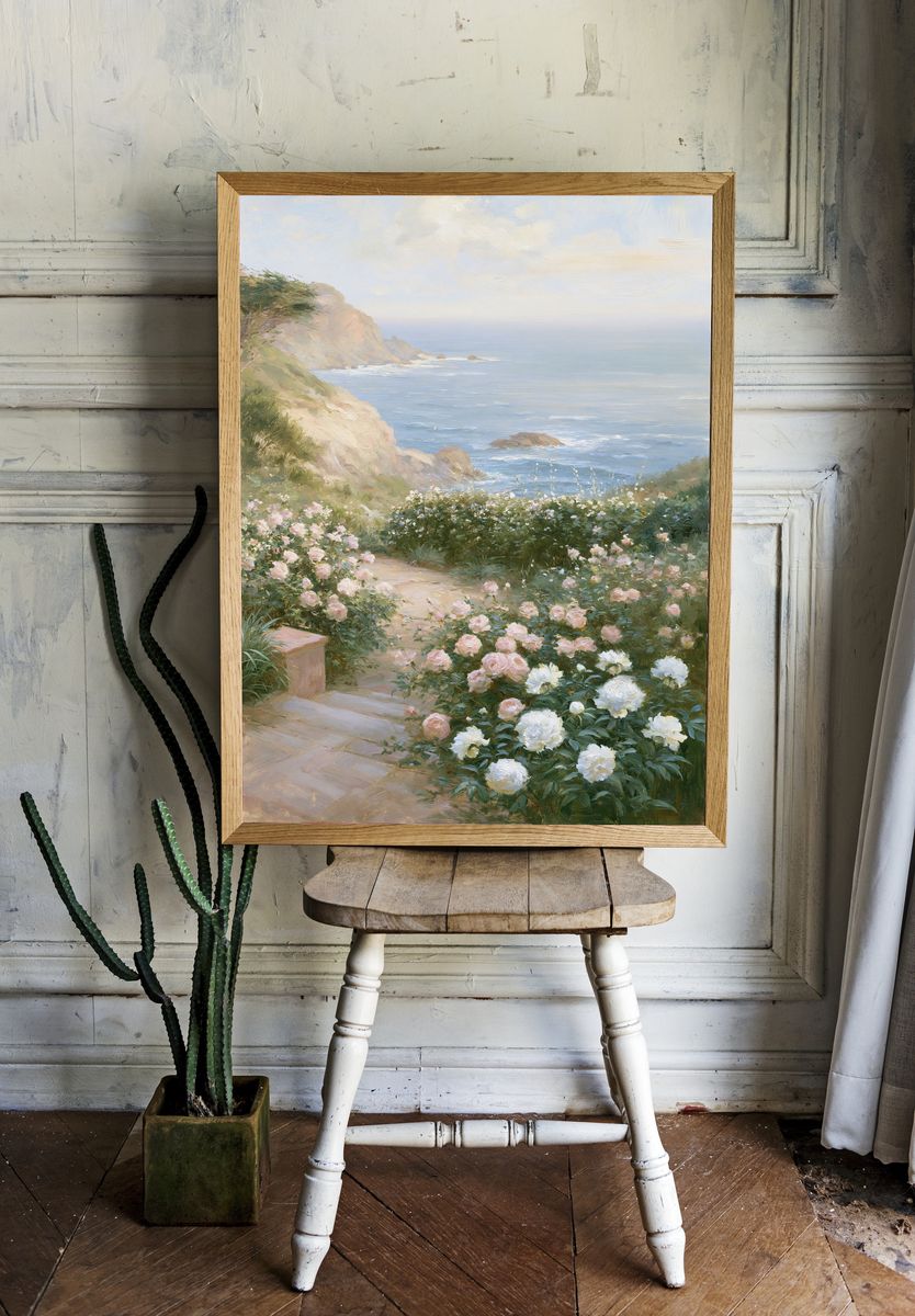 Coastal Rose Garden Fine-Art Print. — room view 1