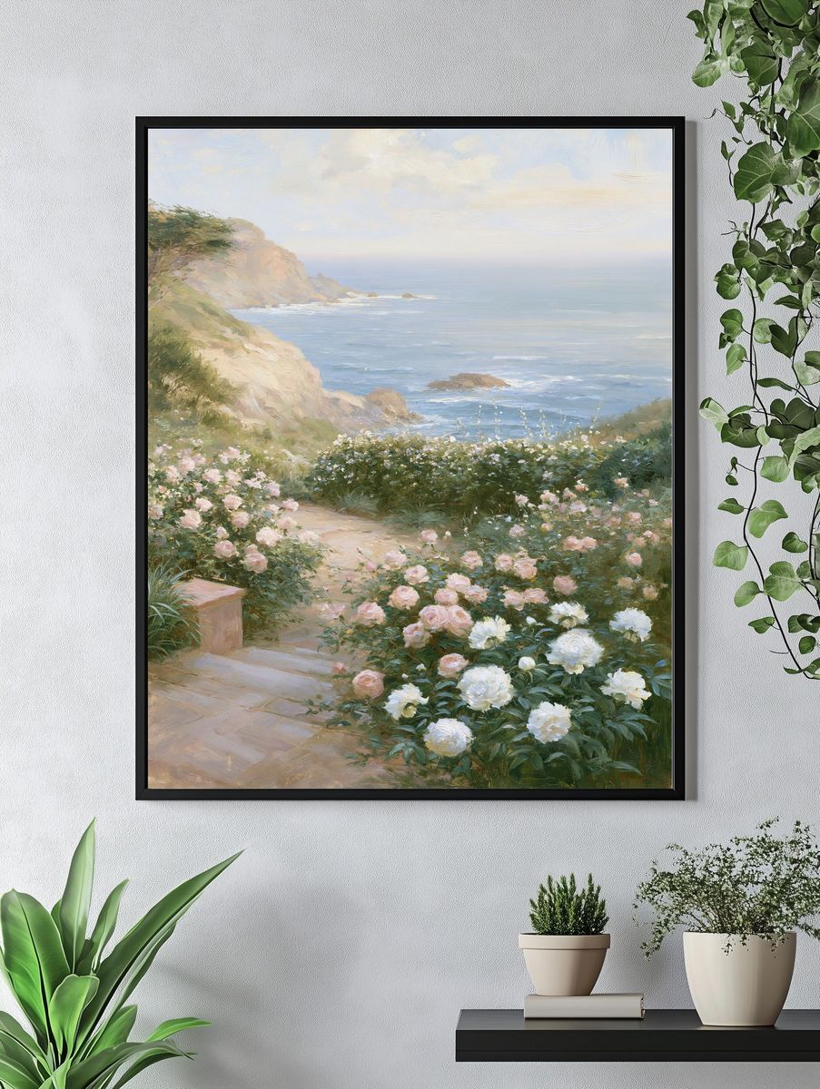 Coastal Rose Garden Fine-Art Print. — room view 4