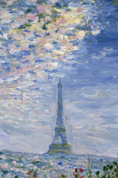 Eiffel Tower Impressionist Poster. poster