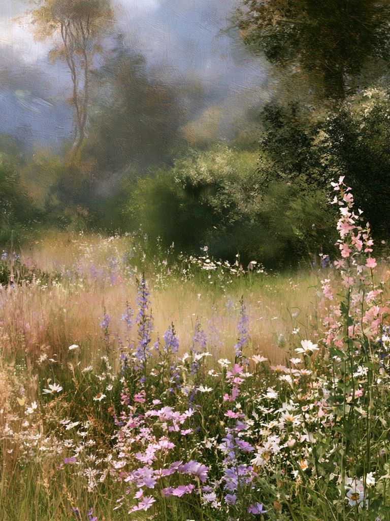 Wildflower Meadow Impressionist Poster. poster — fine-art art