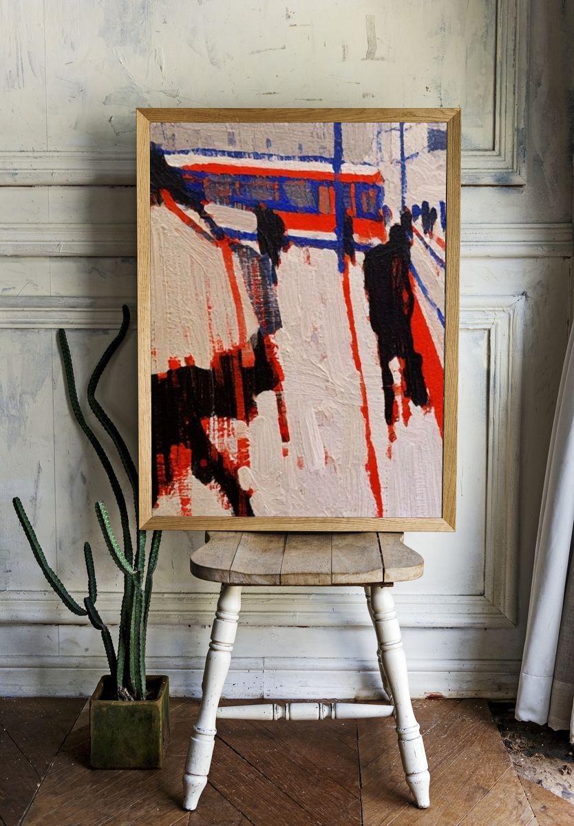 Urban Walk Abstract Poster. — room view 1
