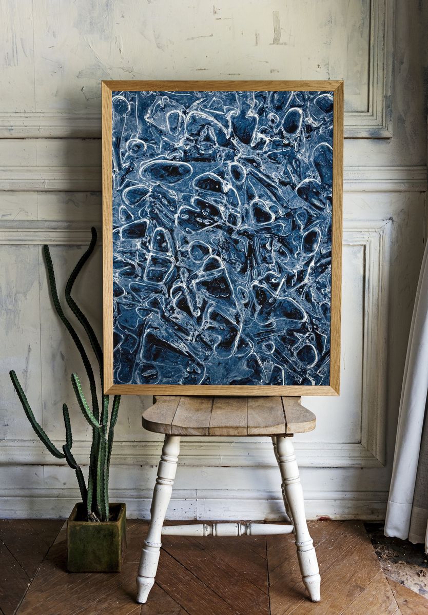Frozen Ice Abstract Poster. room preview
