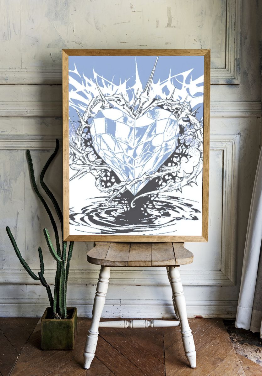 Crystal Heart Thorn Poster room preview