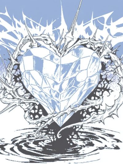 Crystal Heart Thorn Poster. poster print