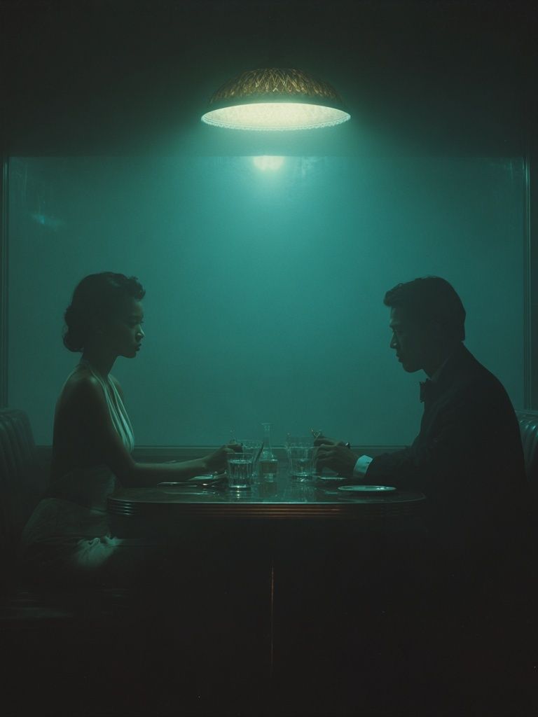 Intimate Dinner — Fine Art Print. poster — fine-art art
