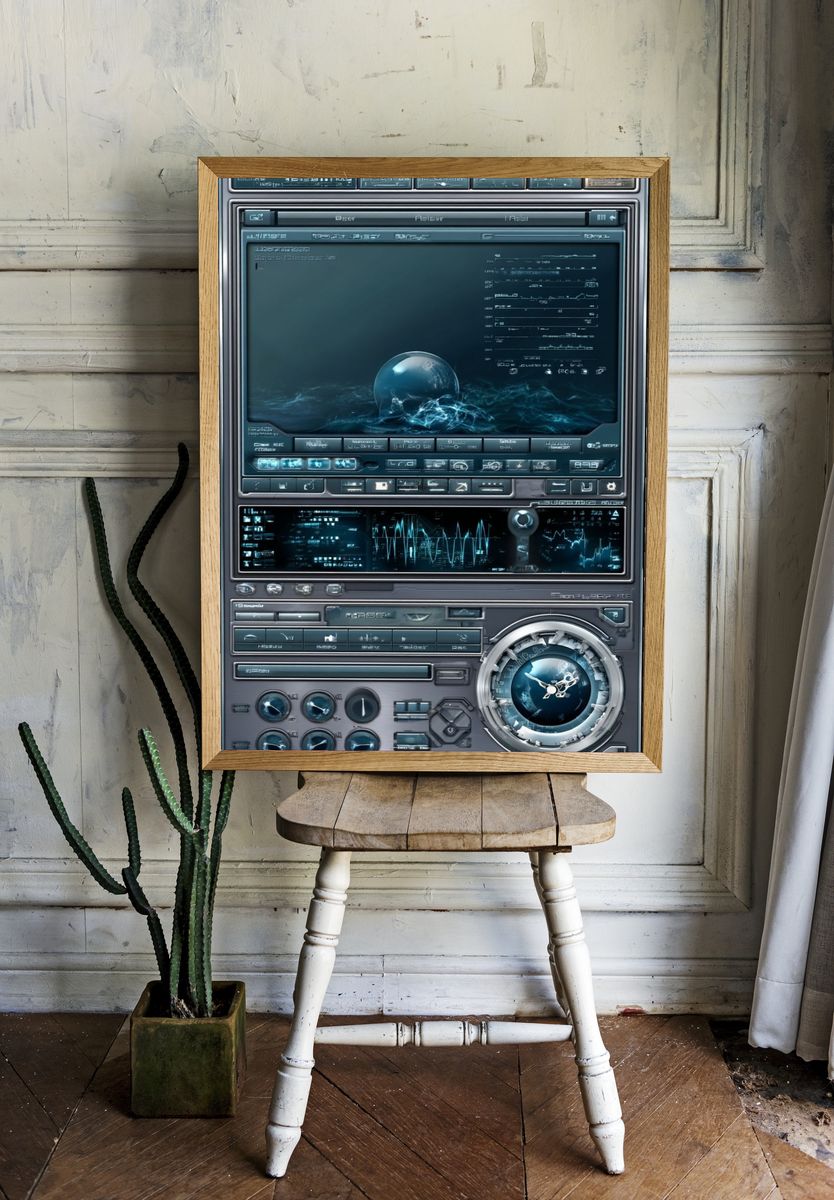 Futuristic Interface Design Poster room preview