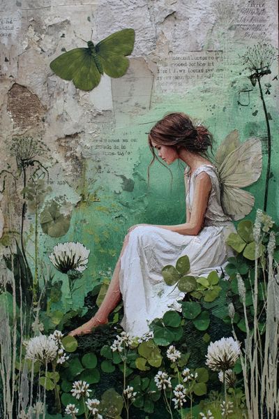 Fairy Girl in Nature — Illustration Print. poster print