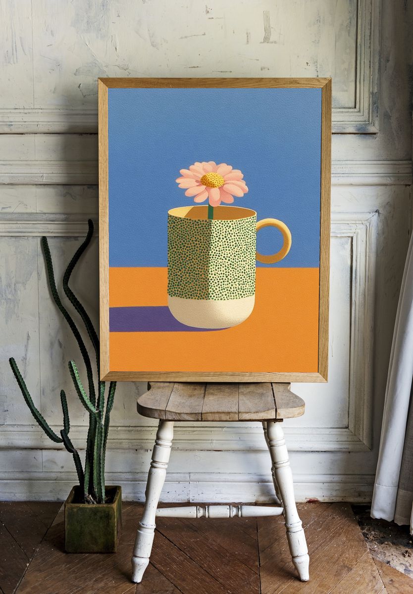 Flower in Mug — Illustration Print room preview