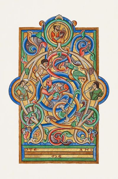 Initial A: David Companion Musicians. poster print