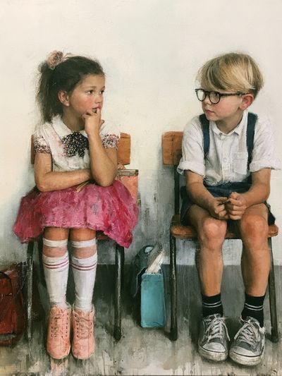 Children Waiting — Fine-Art Print.