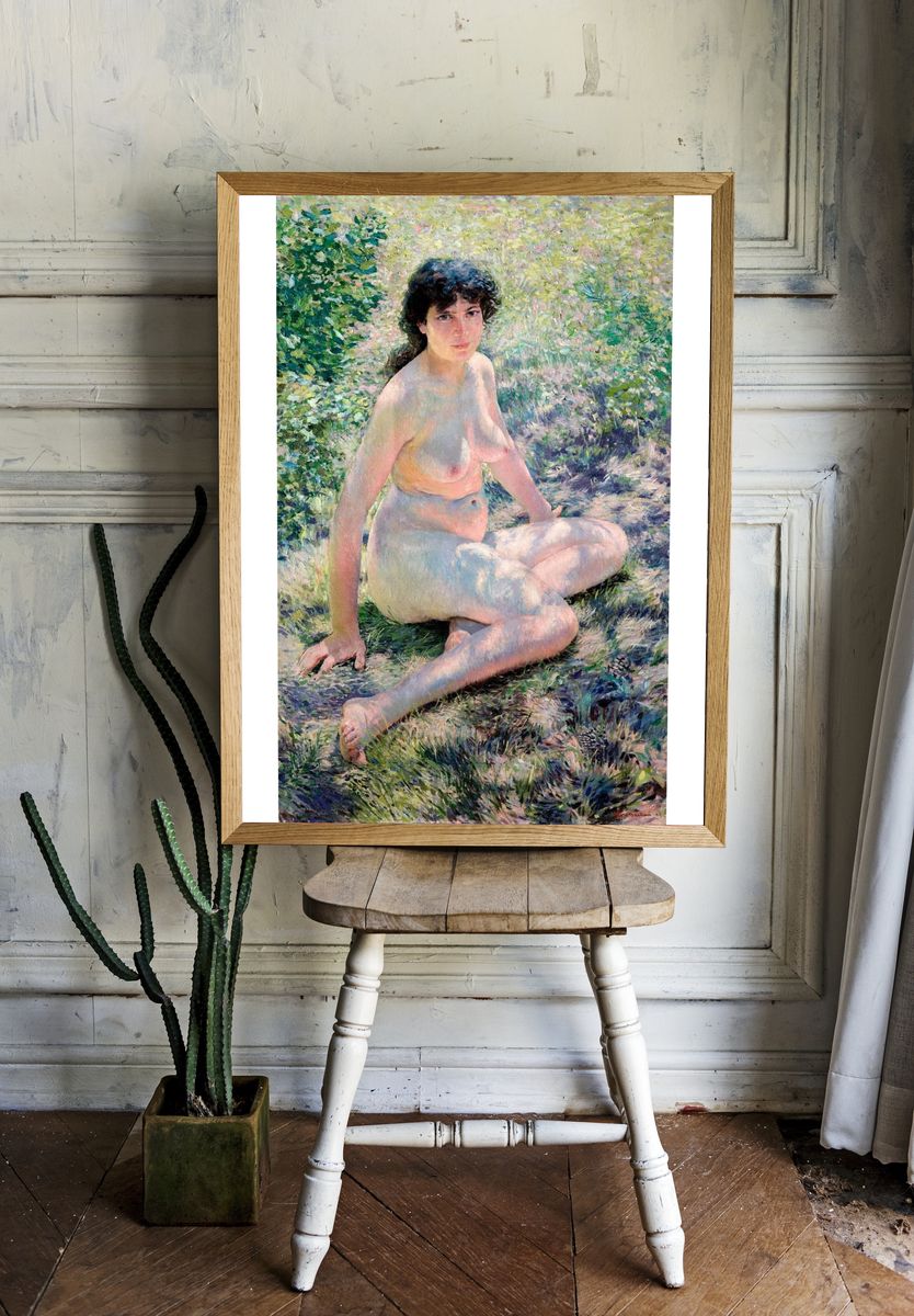 Seated nude lady. July (1893). — room view 1