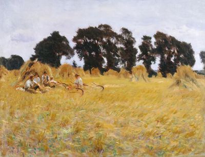 Reapers Resting Wheat Field (1885). poster print