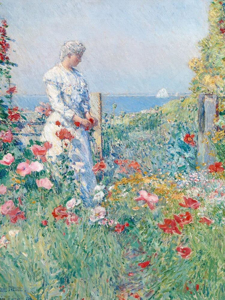 Garden (Celia Thaxter Her Garden). poster — fine-art art