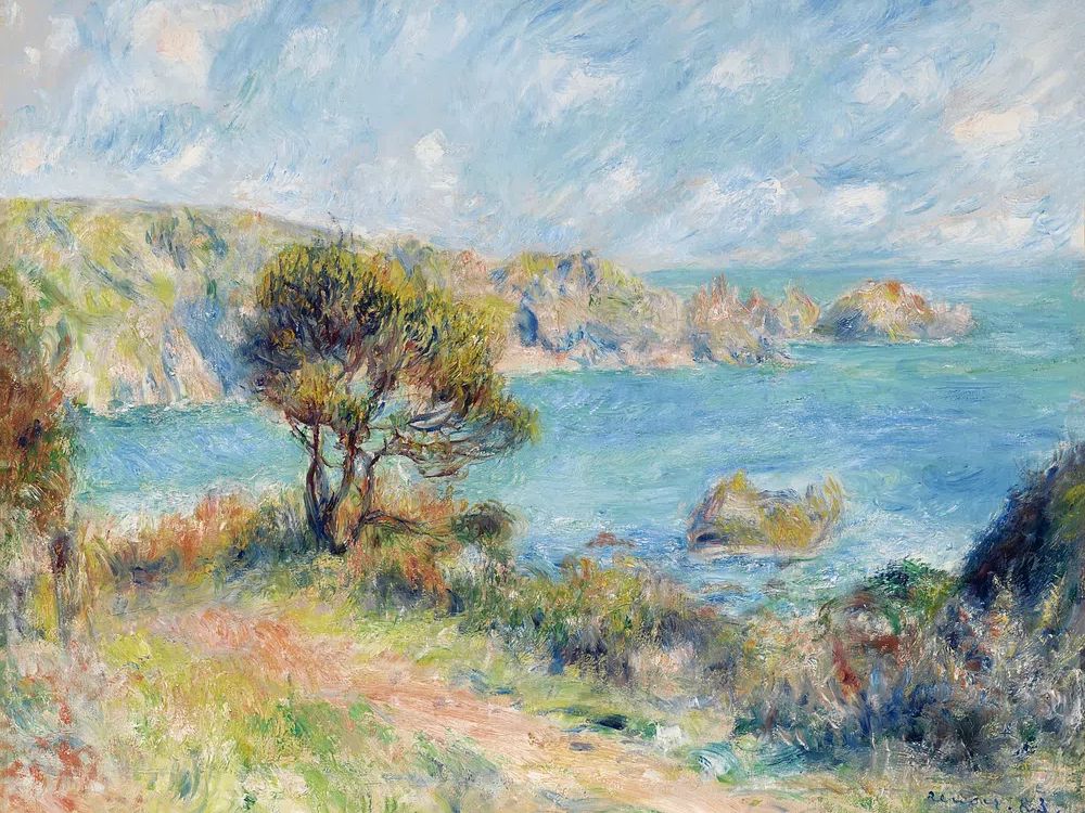View Guernsey (1883) vintage illustration. poster — fine-art art