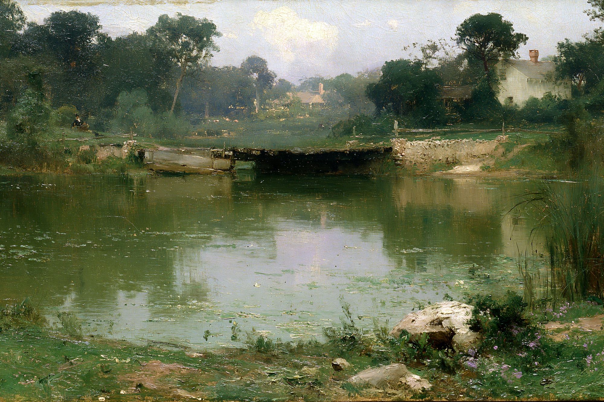 Impressionist River Landscape Poster. poster — fine-art art