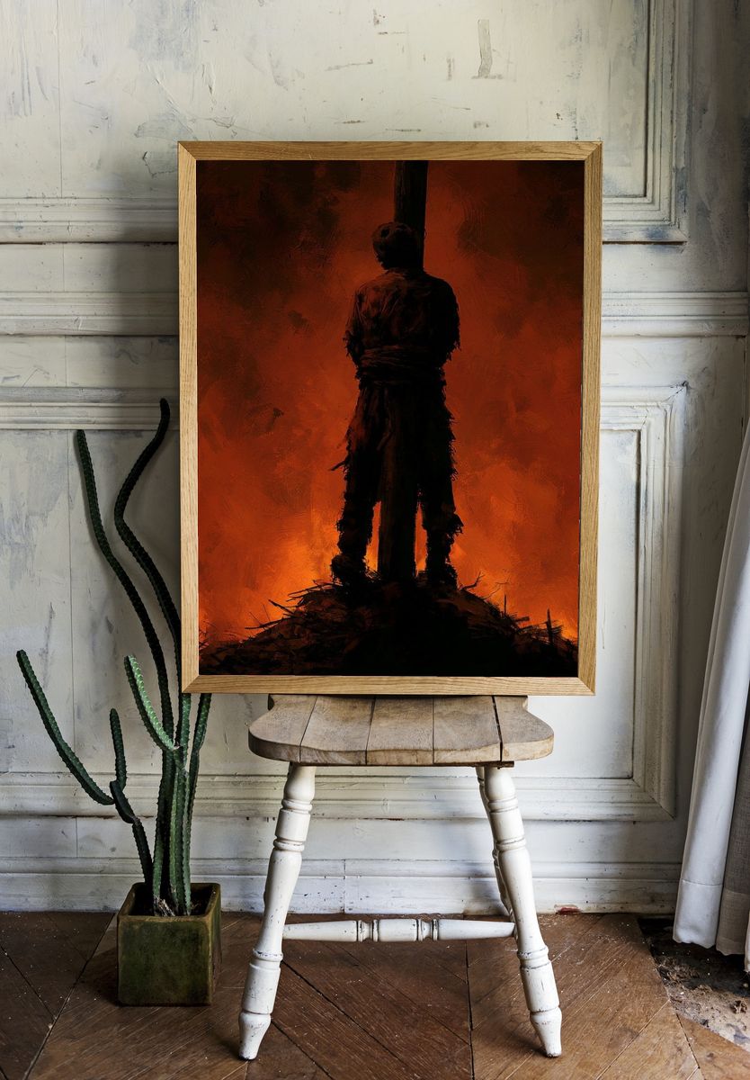 Inferno Silhouette Fine-Art Poster. room preview