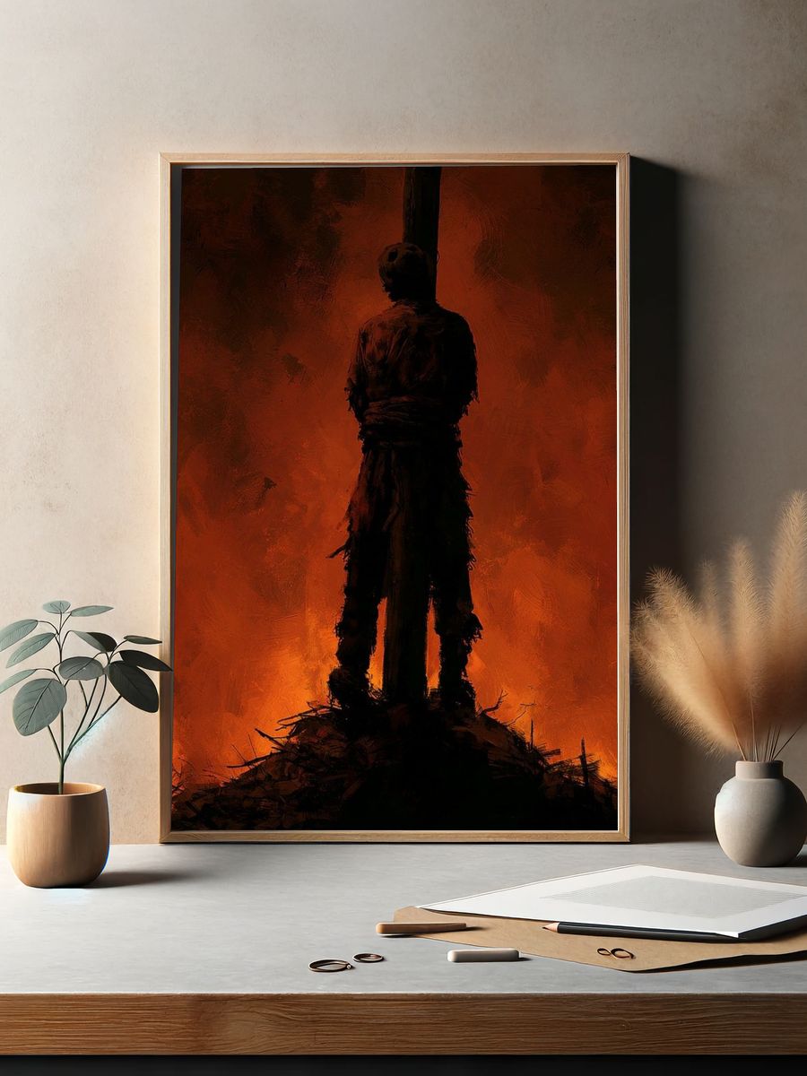 Inferno Silhouette Fine-Art Poster. — room view 2