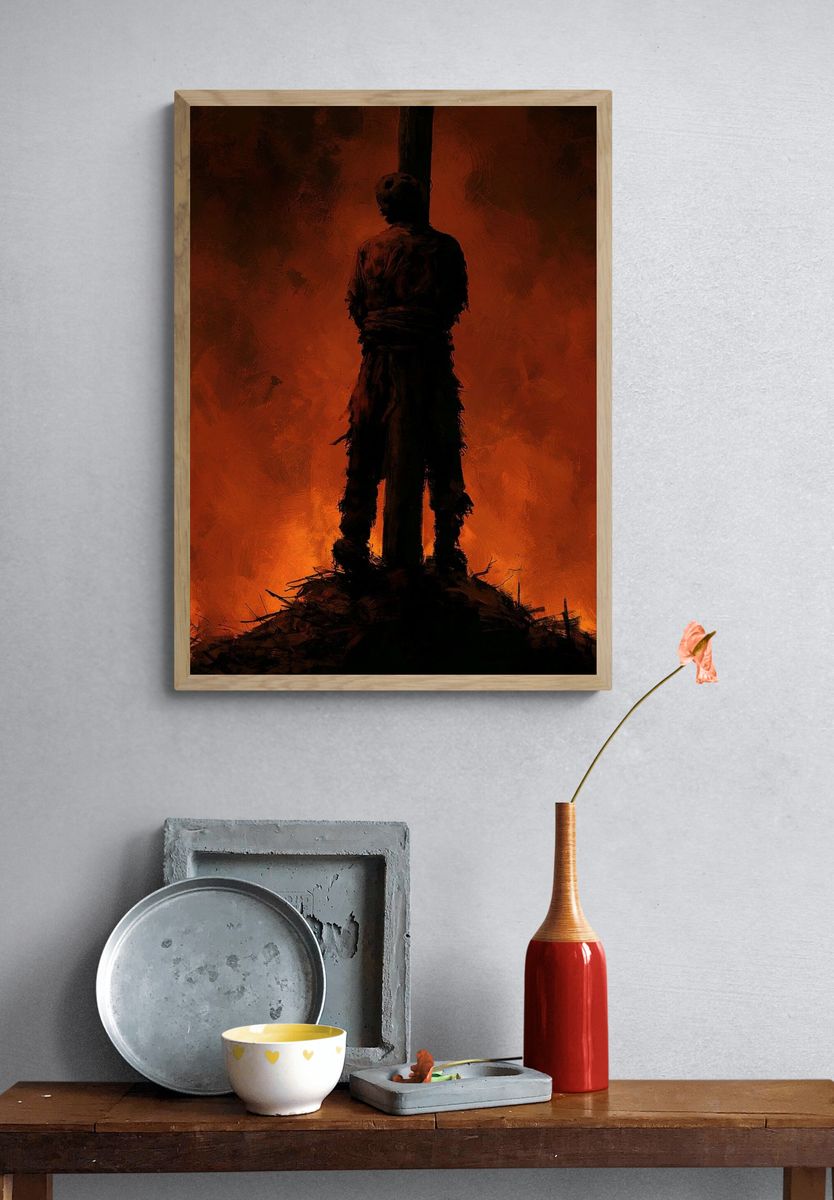 Inferno Silhouette Fine-Art Poster. — room view 3