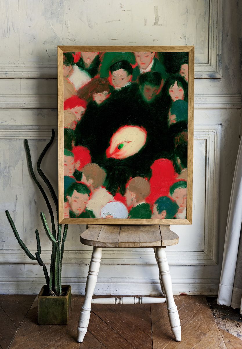 Crowd Portrait Fine-Art Poster. — room view 1