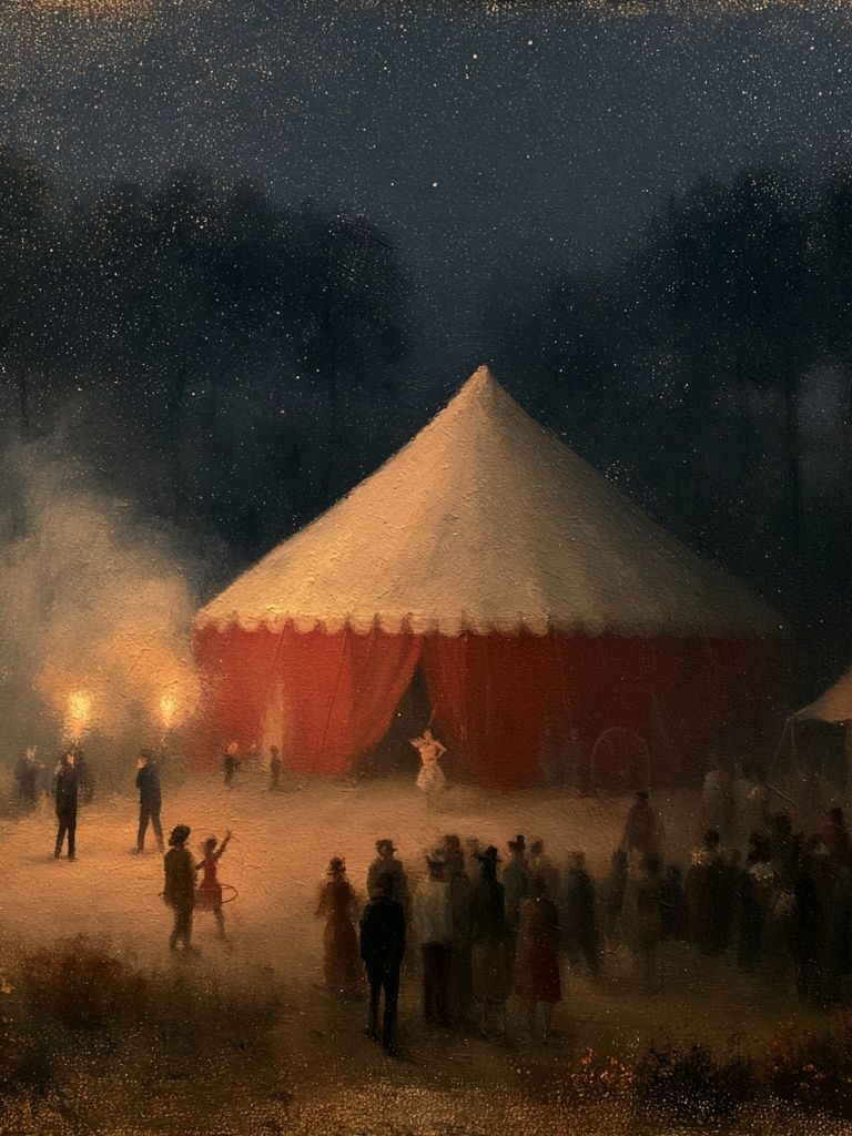 Circus Tent at Night Fine-Art Print. poster — fine-art art