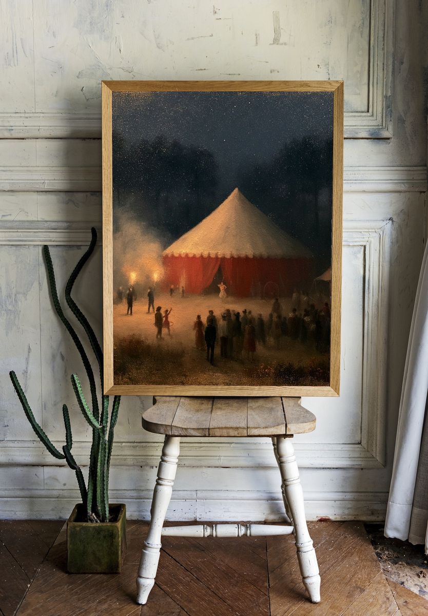 Circus Tent at Night Fine-Art Print. — room view 1