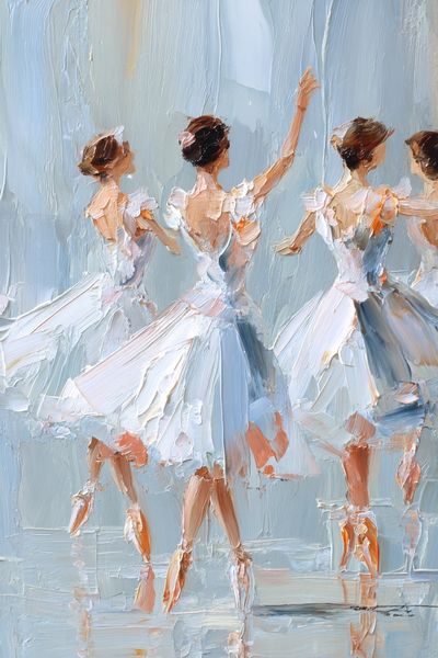 Ballet Dancers Impressionist Poster. poster print