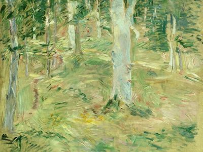 Birch Forest Impressionist Poster. poster print