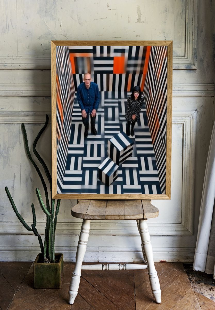 Optical Illusion Interior Poster. — room view 1