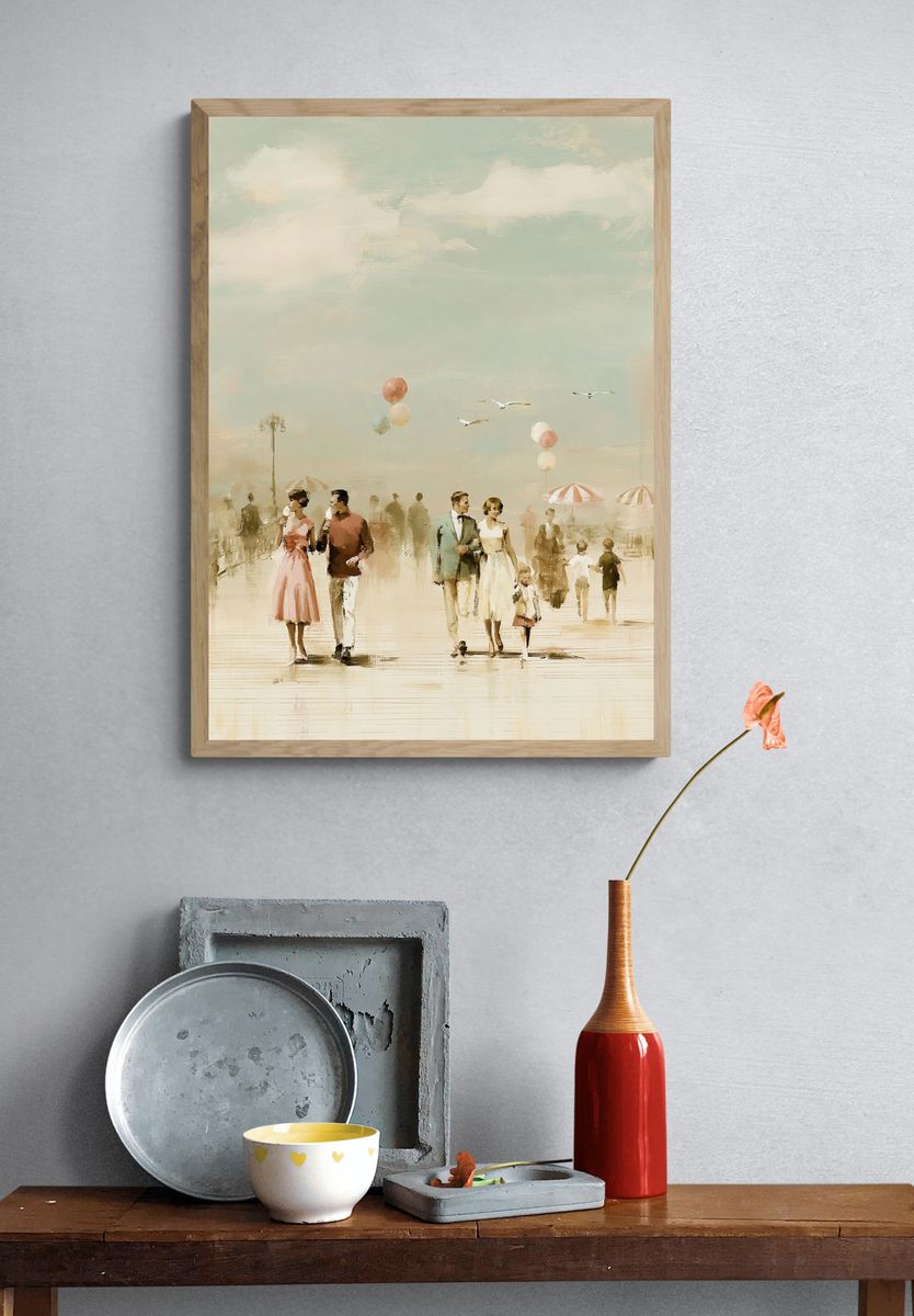 Seaside Promenade Fine-Art Poster. — room view 3