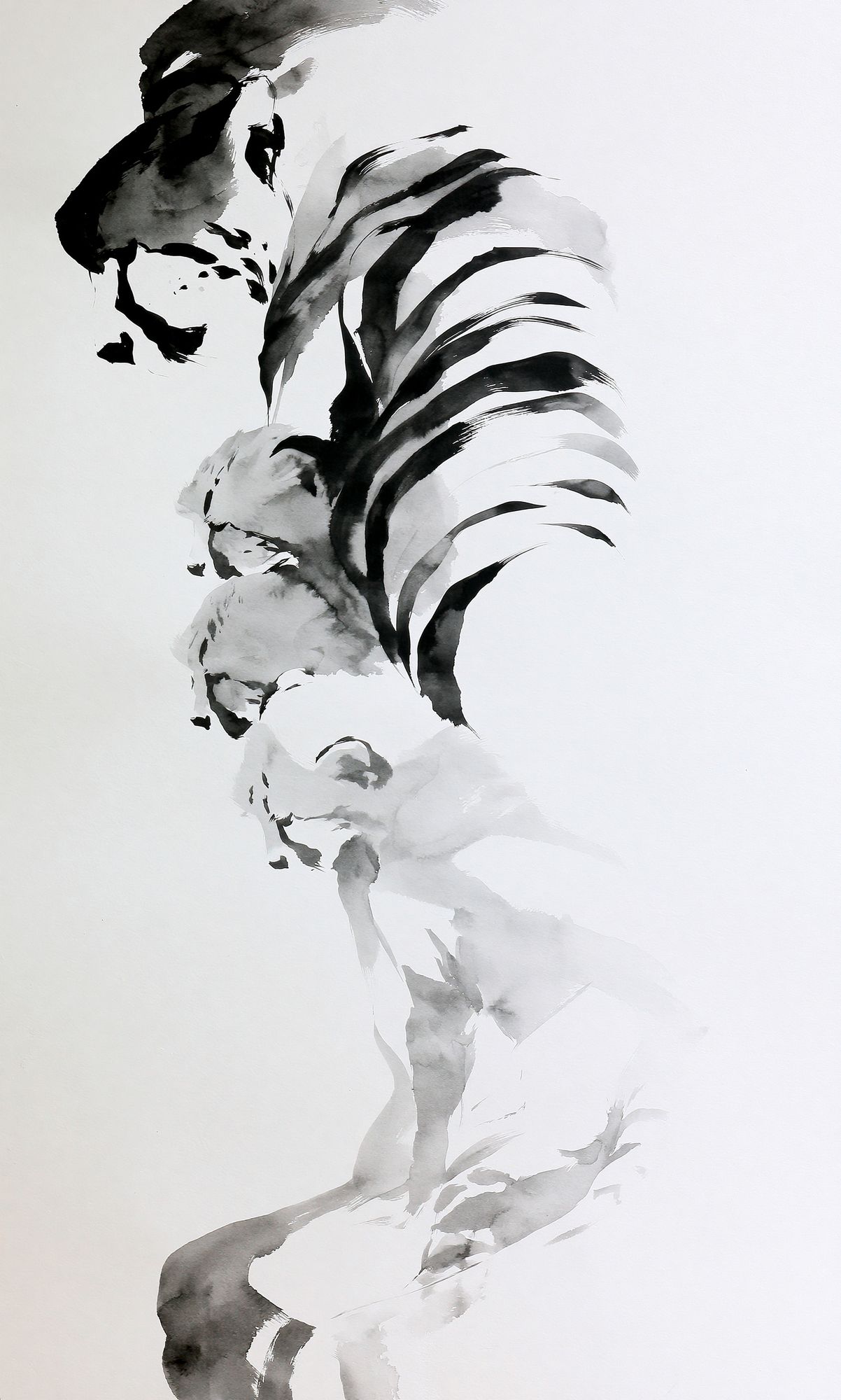 Abstract Ink Figure Print. poster — fine-art art