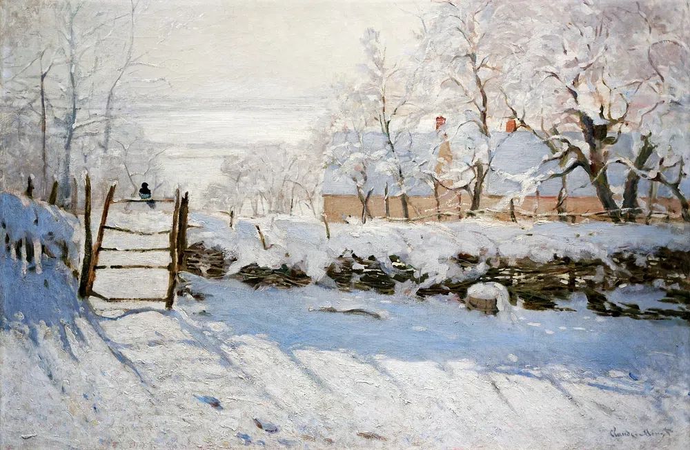 Claude Monet 's Magpie (1868–1869). poster — fine-art art