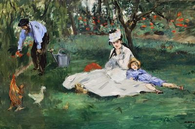 Monet Family Their Garden Argenteuil.