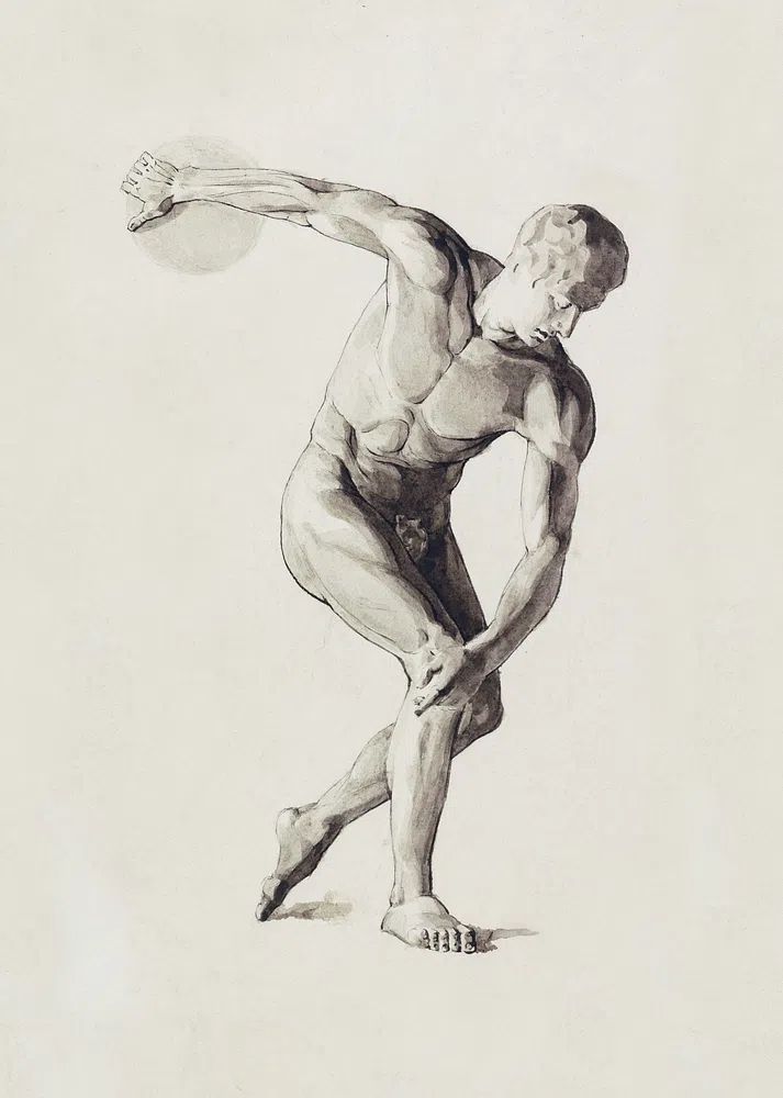 Male Nude. Gipsmodel van Discuswerper. poster detail