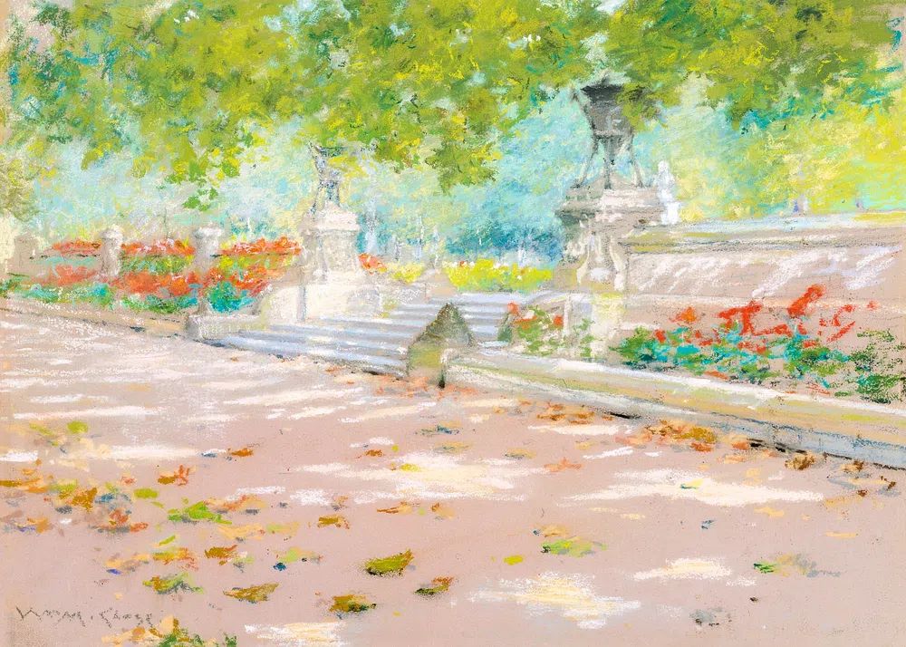 Terrace, Prospect Park (1887) drawing. poster detail