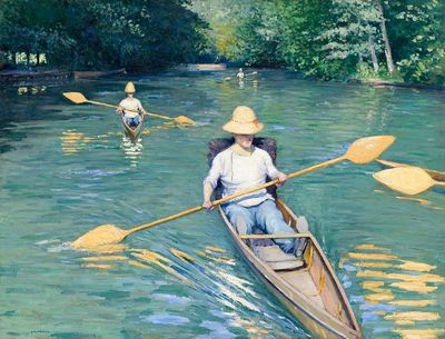 Skiffs (1877) painting high resolution. poster