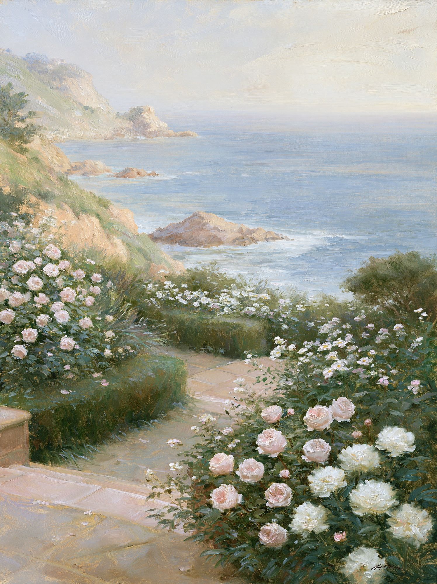 Coastal Rose Garden Fine-Art Print. poster detail
