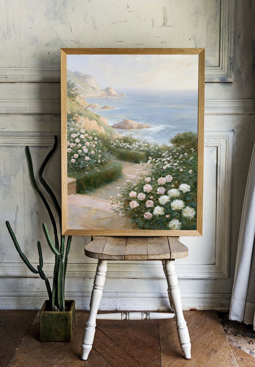 Coastal Rose Garden Fine-Art Print. — room view 1