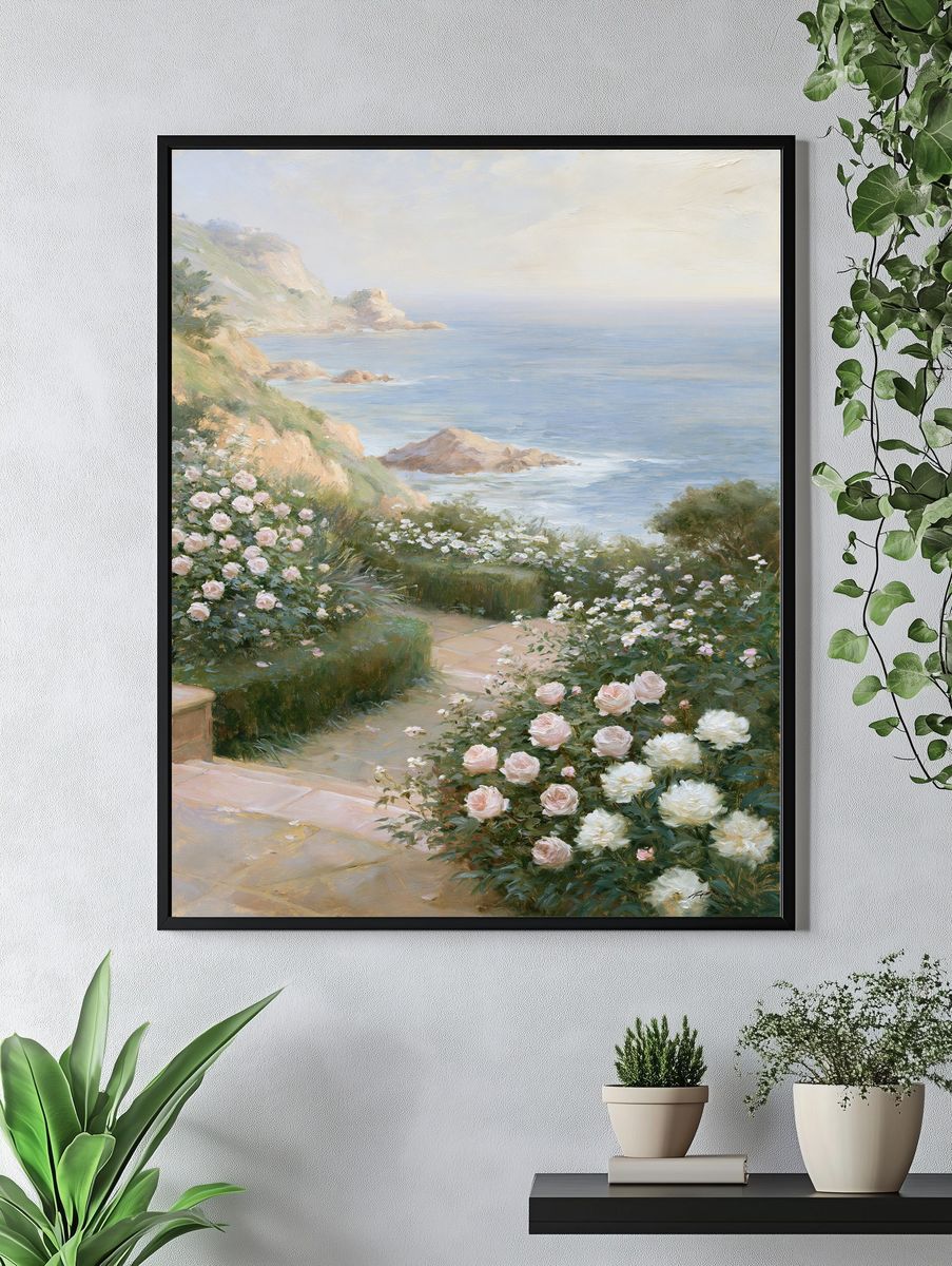 Coastal Rose Garden Fine-Art Print. — room view 4