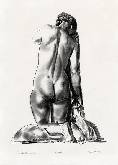 Figure Study Ink Drawing Poster. poster print