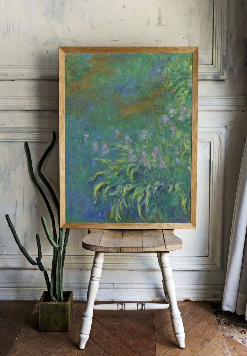 Irises by Claude Monet. room preview