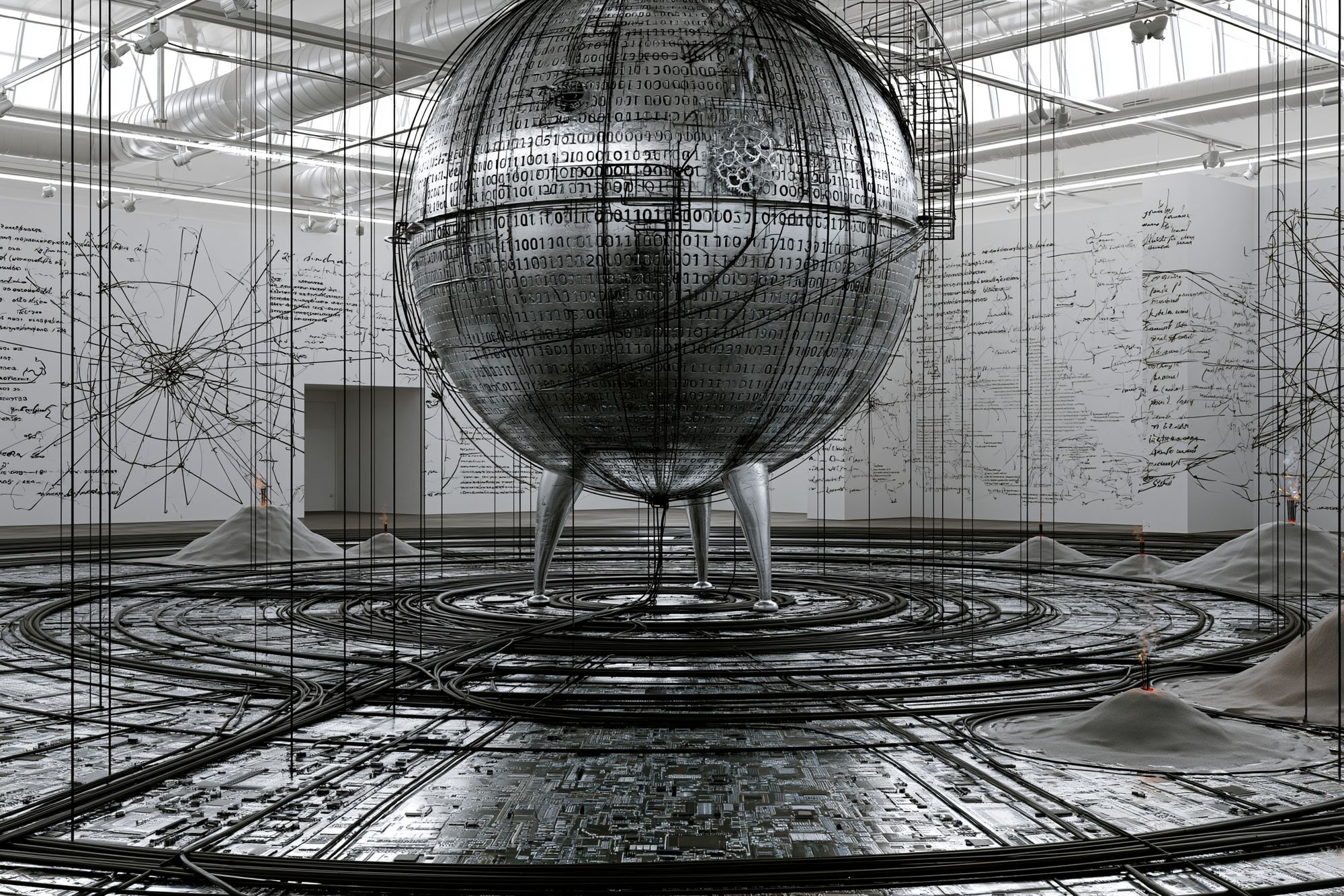 Digital Sphere Installation Print. poster — fine-art art