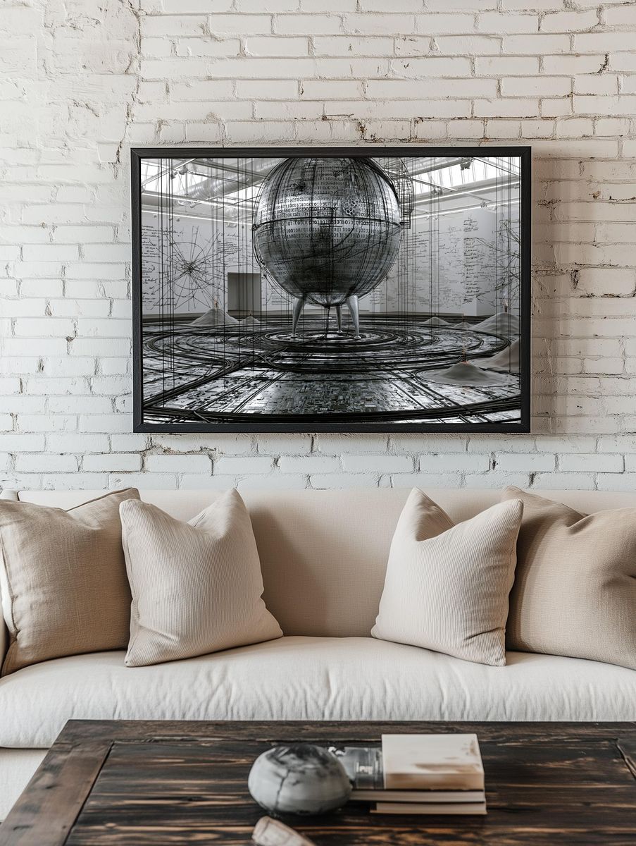 Digital Sphere Installation Print. room preview