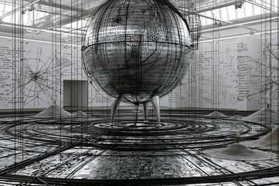 Digital Sphere Installation Print. poster